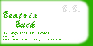 beatrix buck business card